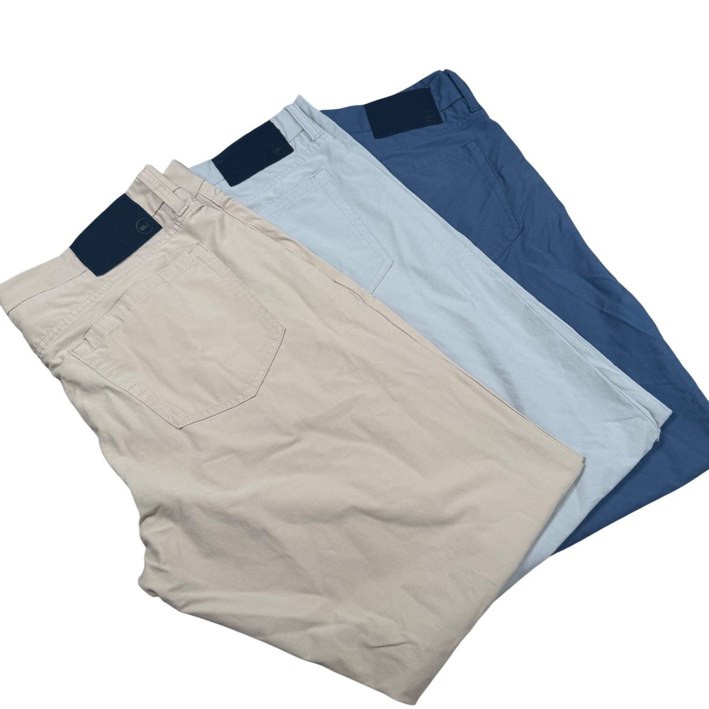 Vineyard Vines On-The-Go 5-Pocket Pants Mens 35x32 Lot of 3 Khaki Grey Blue OTG